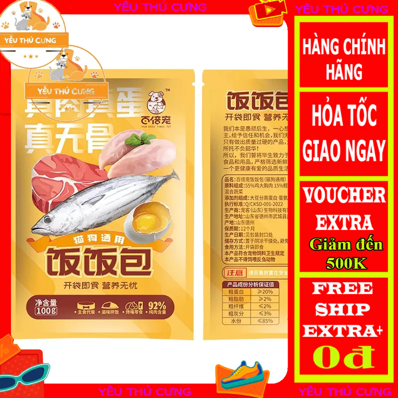 COMBO 10 gói pate nội địa trung Hundred Times siêu nhiều siêu rẻ