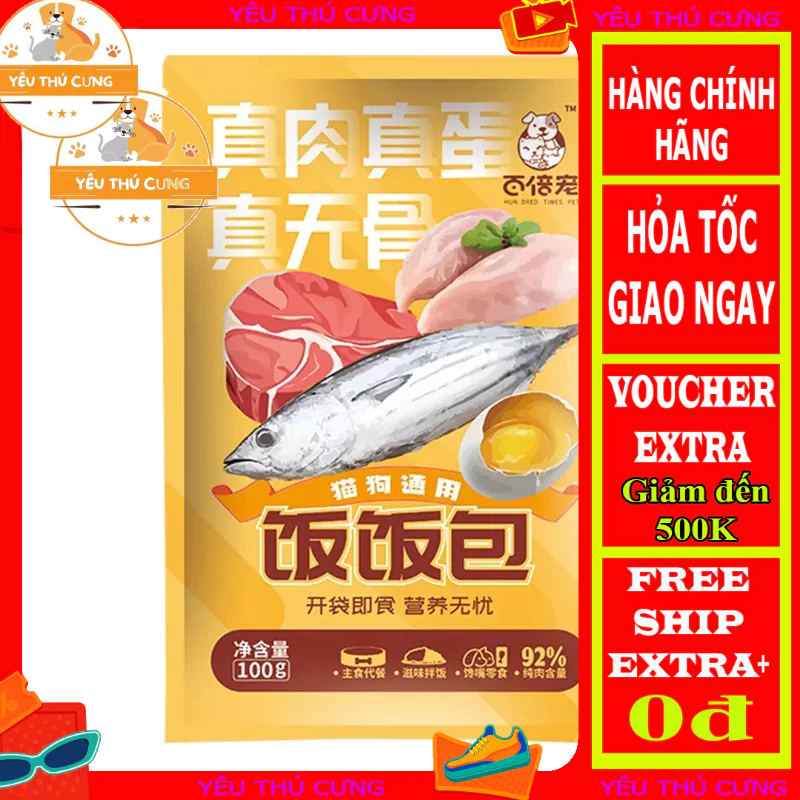 COMBO 10 gói pate nội địa trung Hundred Times siêu nhiều siêu rẻ