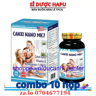 Viên Uống Bổ Sung Canxi Nano MK7 phát triển hệ xương, chắc khỏe xương và răng, giảm loãng xương - Hộp 30 viên