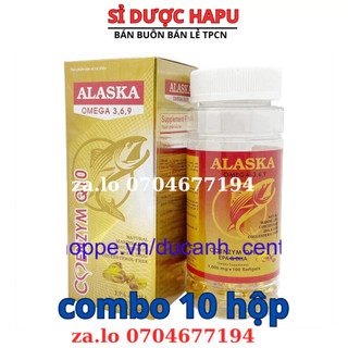 Viên dầu cá Alaska Omega 369 giúp tăng cường thị lực, tăng sức khỏe tim mạch - Chai 100 viên(combo 10 hộp)