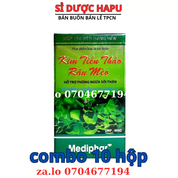 Kim tiền thảo râu mèo hỗ trợ giảm sỏi , bài tiết tiết niệu  - Hộp 100 viên