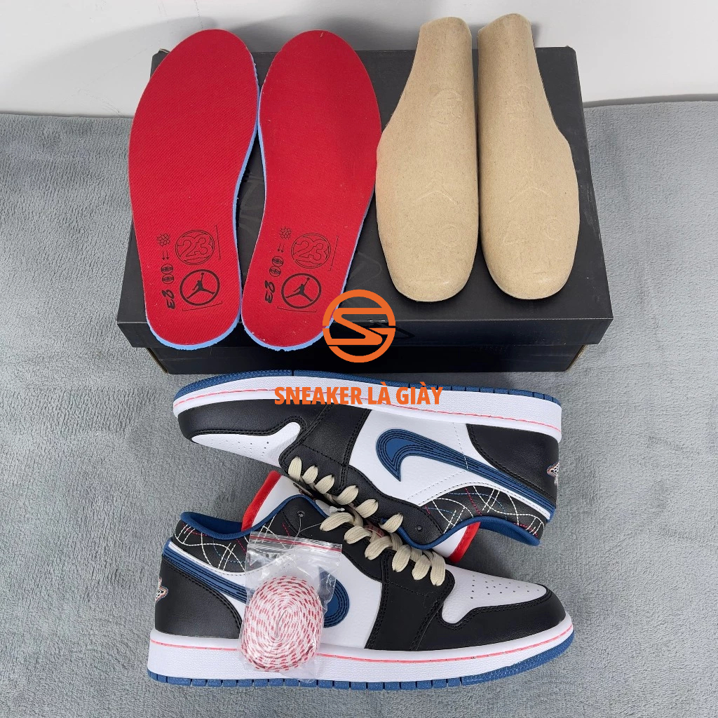 Giày Air Jordan 1 Low Blue  Sashiko Navy FV3622-141 - High Quality Fullbox