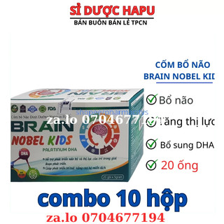 Cốm bổ não dinh dưỡng Nutrivin IQ G-brain nobel kids, hỗ trọ phát triển trí tuệ, thị lực, nâng cao não bộ- 20 gói x 5 gr