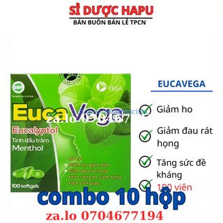 Viên uốngho dầu eucavage với hàm lượng tinh dầu tràm, tinh dầu cao hơn.-100 viên tần