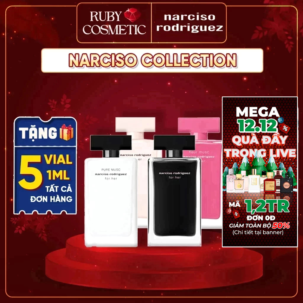Nước Hoa Nữ Narciso Hồng, Narciso Trắng, Nar Đen, Musc Noir Rose Rubycosmetic