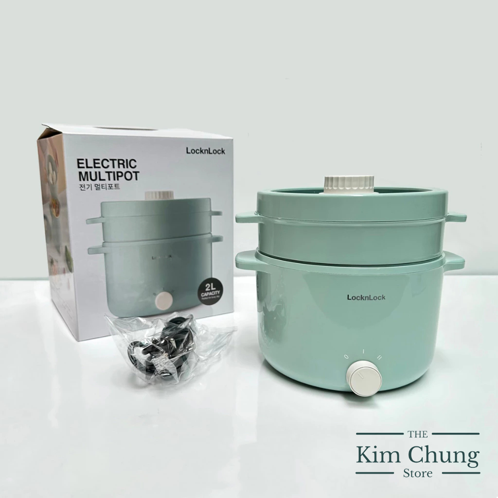 Nồi điện đa năng Locknlock EJP156MIT 2L - Màu Mint  - Hàng chính hãng