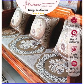 Đệm lót ghế sofa Thảm trải trên ghế nệm ngồi ghế gỗ tây âu HAVANA BEDDING chất liệu dày dặn nhập khẩu trang trí nhà cửa