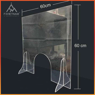 Tấm Chắn Mica Chống Giọt Bắn 60x60cm [ Chuyên Dùng Cho Quầy Thuốc ]