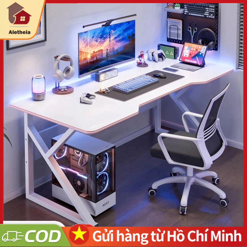 bàn Bàn học gaming làm việc chơi game tại nhà chân sắt to cực chắc chắn mặt bàn gỗ chống xước cao cấp