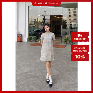 Đầm Nữ Suông Dạ Tweed Vienne Tran V63T22T012