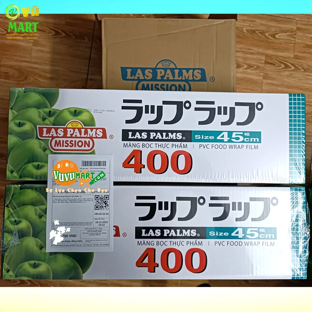 Lõi Màng Bọc Thực Phẩm LASPALMS CHÍNH HÃNG 400 và 600, Thay Thế Khi Hết Màng Hộp: Co dãn, Bám dính - Lõi vàng, dẻo dai