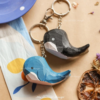 Móc Khoá Cá Voi Gỗ Thủ Công May Mắn Tặng Người Yêu, Bạn Bè