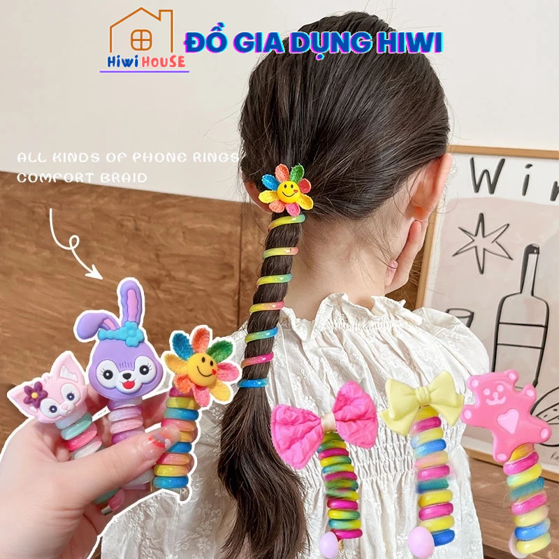 Dây Buộc Tóc Dạng Xoắn Cao Su Thời Trang hiwi house