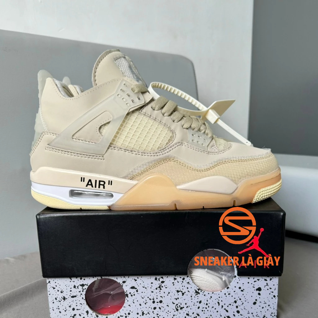 Giày Air Jordan 4 Off White Sail CV9388-100 - High Quality Fullbox