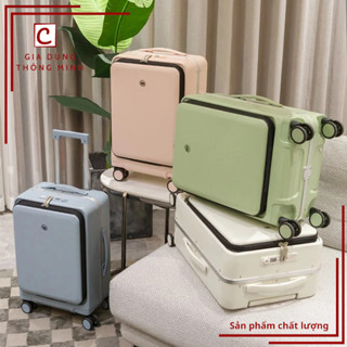 Vali kéo cao cấp tích hợp khóa hải quan TSA, Vali công tác có ngăn chứa laptop, Ipad kèm dây kết nối thiết bị công nghệ