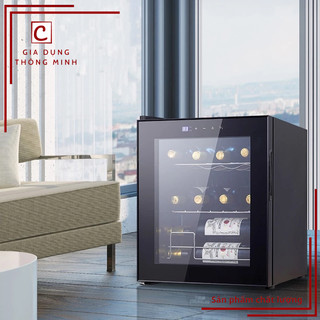 Tủ bảo quản vang dung tích 48 lít có thể chứa 12 chai vang, tủ bảo quản vang làm lạnh bằng máy nén gas R600a