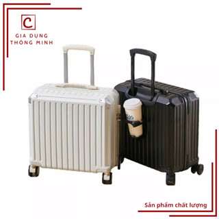 Vali du lịch xách tay chống va đập có khay để nước, khe cắm USB chất liệu nhựa ABS size 18, size 20