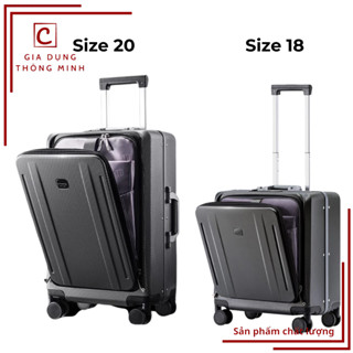 Vali khung nhôm chất liệu ABS cao cấp, có ngăn đựng laptop, ipad, trang bị khóa hải quan TSA