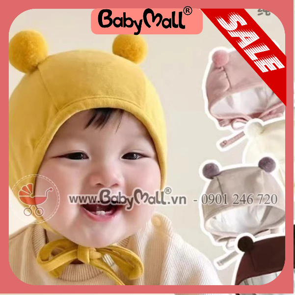 Mũ kiểu cột dây cute cho bé 4429