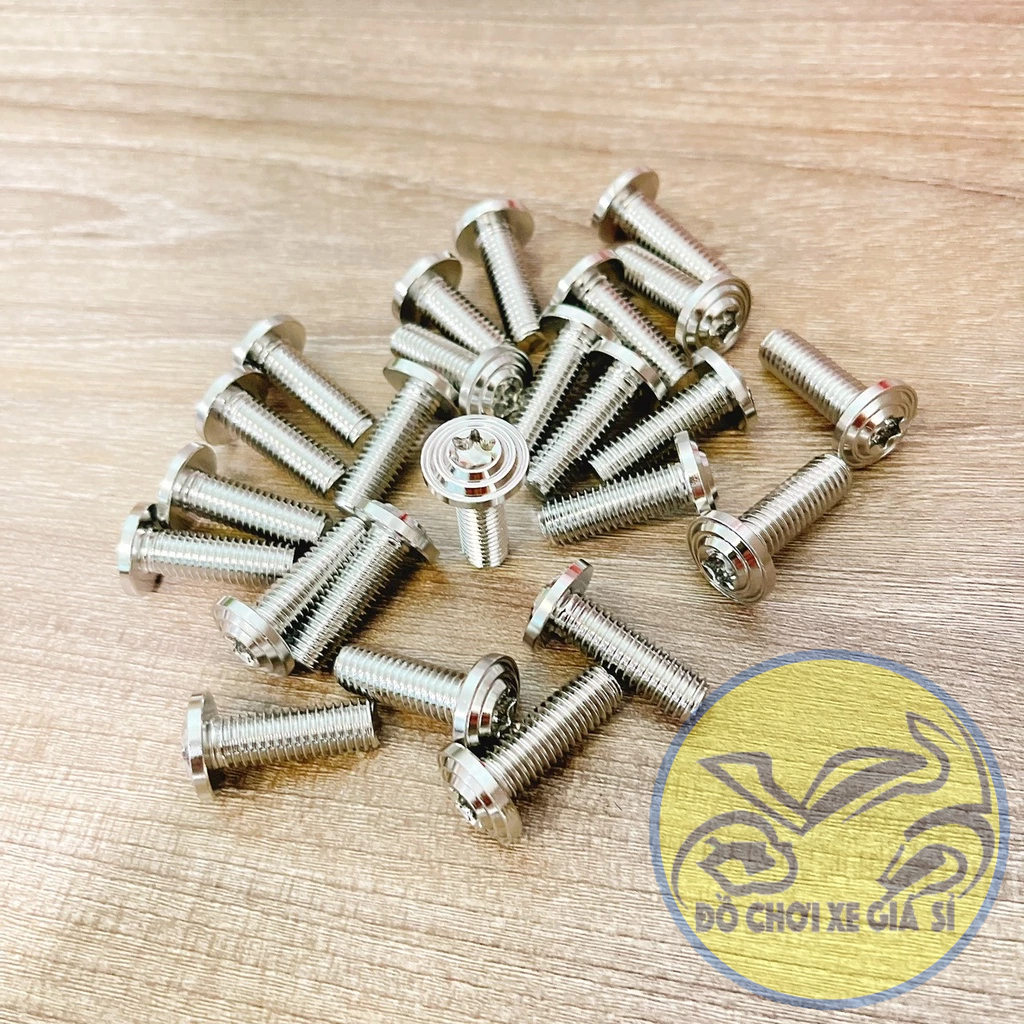 Ôc đĩa Salaya đầu thái  8 li 25 inox 304 siêu sáng