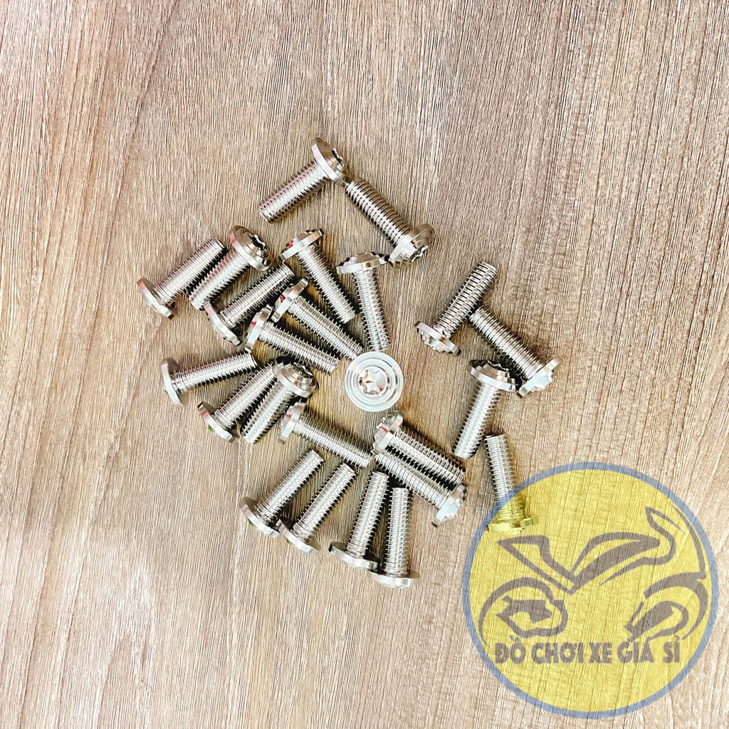 Ôc đĩa Salaya đầu thái  8 li 25 inox 304 siêu sáng