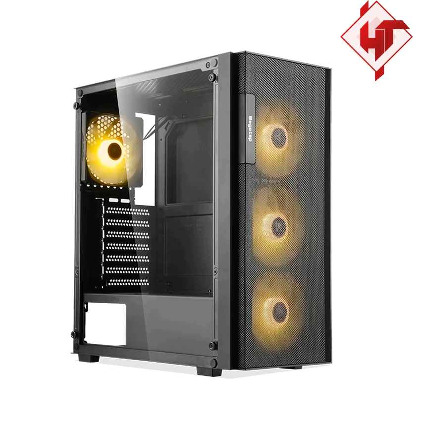 VỎ MÁY TÍNH SEGOTEP AXE 5 BLACK / WHITE (ATX/MID TOWER/MÀU ĐEN/4 FAN ARGB)
