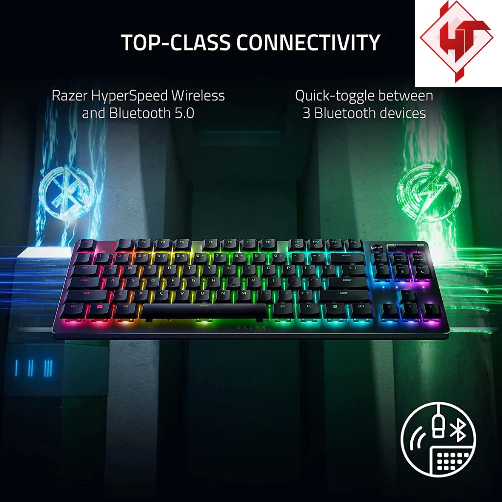 Bàn phím vi tính Razer DeathStalker V2 Pro - Linear Red Switch / White Edition - Clicky Purple Switc