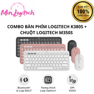Combo bàn phím logitech k380s + chuột logitech m350s - sản phẩm chính hãng
