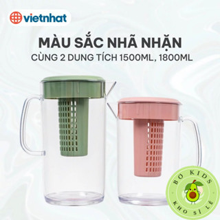  Ca kính có lọc 1,5L và 1,8L Nhựa Việt Nhật  6068   6069  Bình đựng nước Bình pha trà có lõi lọc 