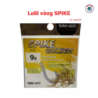 Lưỡi câu Simago Spike Golden titan hợp kim có ngạnh vỉ 20c