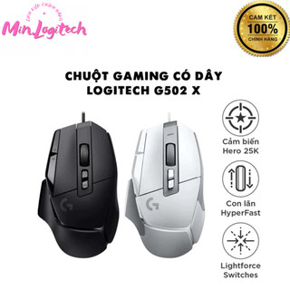 Chuột gaming logitech g502 x có dây - màu đen/trắng - sản phẩm chính hãng