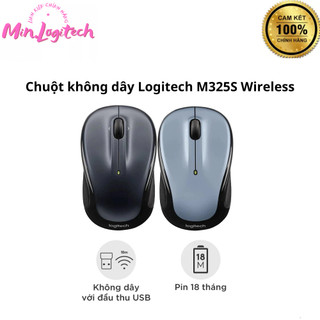 Chuột không dây logitech m325s wireless - đen xám đậm/nhạt - sản phẩm chính hãng