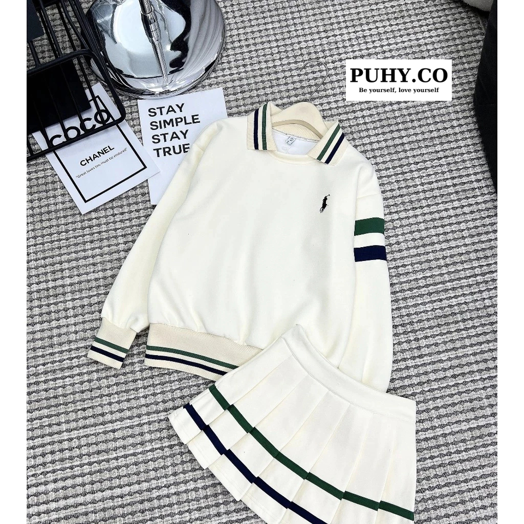 Set nỉ GS chân váy xòe siêu xinh - ảnh thật