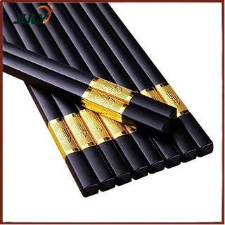 Combo 10 đôi đũa mạ vàng, đũa hợp kim chống mốc - đũa ăn cao cấp