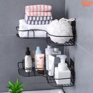 [C.Mart] Kệ Góc Nhà Tắm Phun Sơn Tĩnh Điện Dán Tường Siêu Dính Trong Nhà Tắm, Nhà Bếp Tiện Dụng - Tặng Kèm Miếng Dán