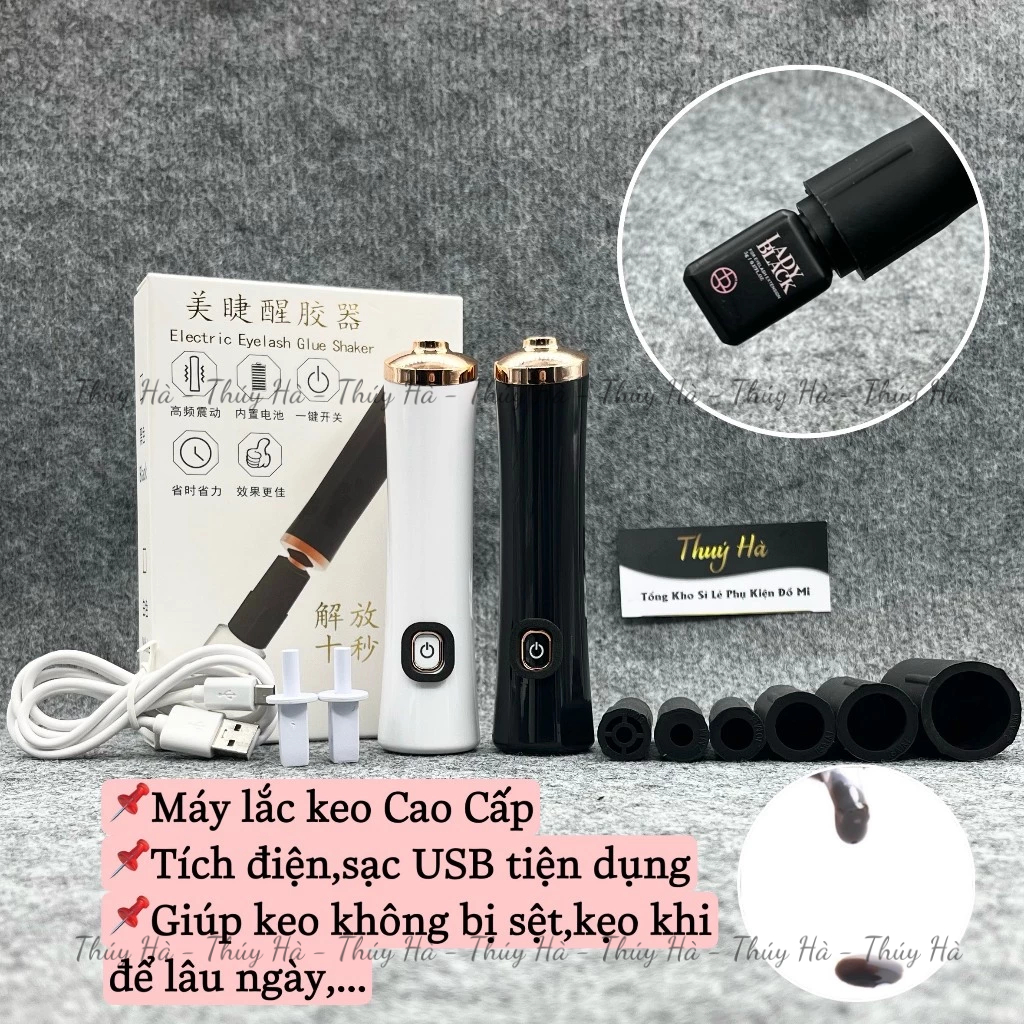 máy lắc keo nối mi Tích điện,Sạc USB (Hàng chuẩn Cty)_máy lắc keo phun xăm_đều keo,chống khô sệt_Dụng cụ nối mi_ thúy hà
