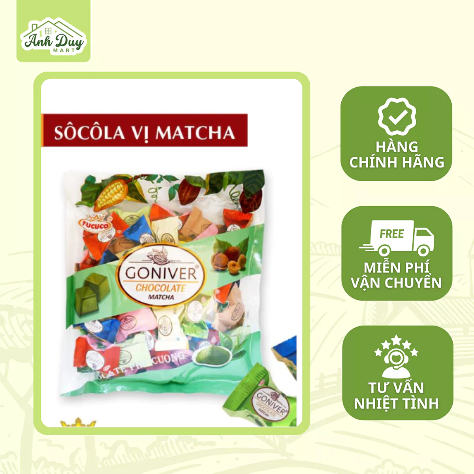 Kẹo Chocolate Matcha GONIVER Phú Cường 320gr