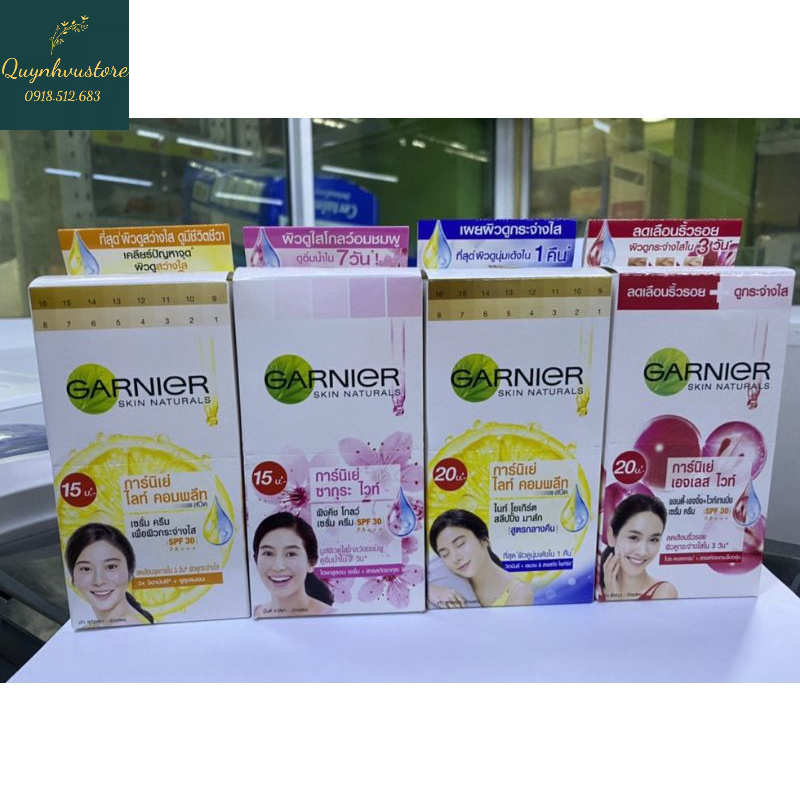 HỘP 6 GÓI KEM DƯỠNG DA CAO CẤP GARNIER HÀNG THÁI LAN