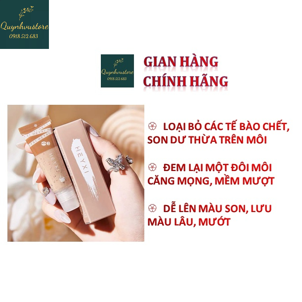Tẩy da chết tẩy tế bào chết môi Heyxi Cafe 15G Sena