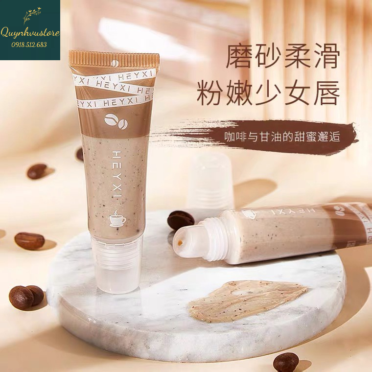Tẩy da chết tẩy tế bào chết môi Heyxi Cafe 15G Sena