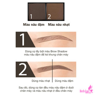 Phấn kẻ lông mày Nongchat Browit Dark, Medium, Soft Brown