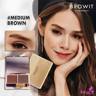 Phấn kẻ lông mày Nongchat Browit Dark, Medium, Soft Brown