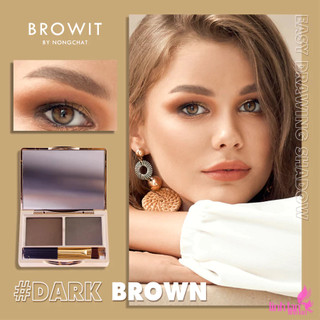 Phấn kẻ lông mày Nongchat Browit Dark, Medium, Soft Brown