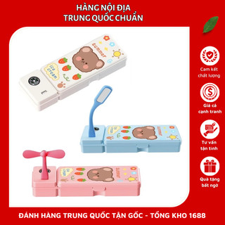 Hộp đựng bút thông minh siêu hot 2023 đa chức năng, có đèn, quạt