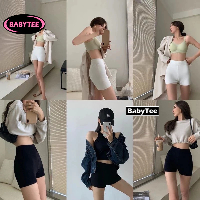 Quần BIKER SHORT Nữ Tập Gym, Yoga BABYTEE, Quần Nâng Mông Siêu Ôm Vải Co Giãn chất gân đẹp