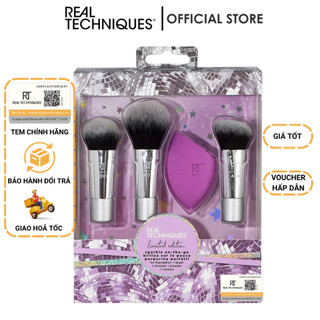 Bộ cọ 3 cây kèm bông mút Real Techniques sparkle on the go