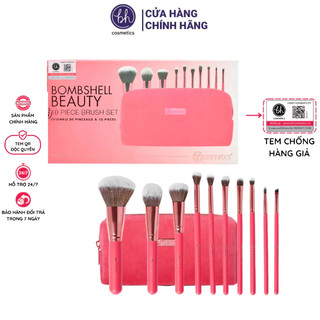 Bộ Cọ Cá Nhân 10 Cây BH Cosmetics Bombshell Beauty 10 Piece Brush Set (FULL BOX)