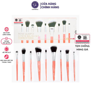 Bộ Cọ 9 Cây BH Cosmetics Rose Quartz 9 Piece Brush Set
