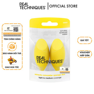 Set 2 mút che khuyết điểm Real Techniques miracle concealer sponge duo