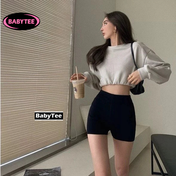 Quần BIKER SHORT Nữ Tập Gym, Yoga BABYTEE, Quần Nâng Mông Siêu Ôm Vải Co Giãn chất gân đẹp
